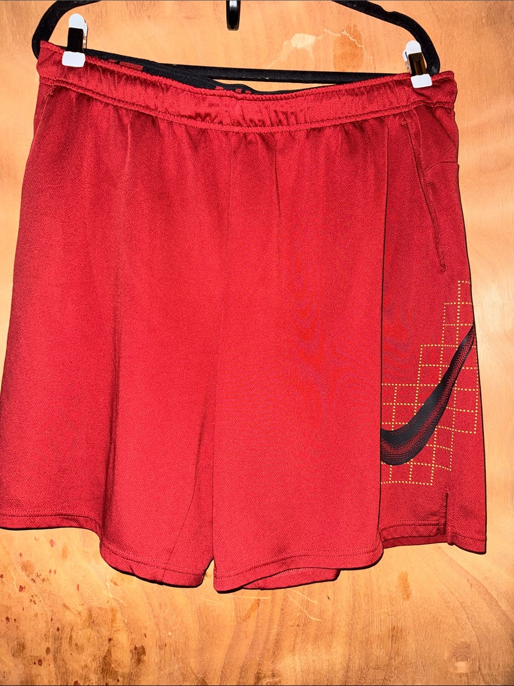 Nike Maroon Men’s Nike Athletic Shorts with Black Swoosh - 2XLT